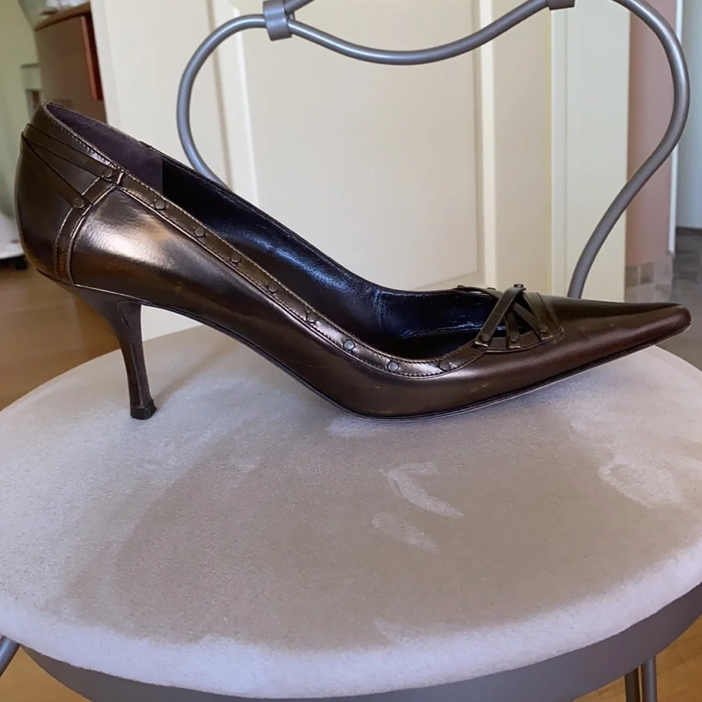“Gunmetal”  heels. Made in Italy. - Picture 4 of 12